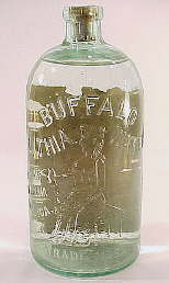 Early 20th century mineral water bottle; click to enlarge.