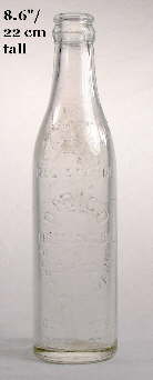 Crown top soda bottle from 1932; click to enlarge.