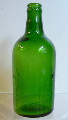 Antique Green Glass Soda Bottles