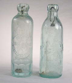 A pair of Pacific Soda Works bottles; click to enlarge.