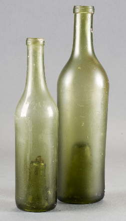 Civil War era Bordeaux wine bottles; click to enlarge.