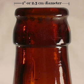 Image of a crown finish on an early 20th century beer bottle; click to enlarge.