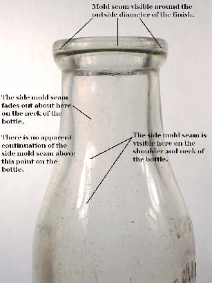 Close-up view of the neck and finish of the Nevada mild bottle.