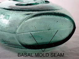 Base exhibiting a hinge mold base seam.  Click to view larger version of picture.