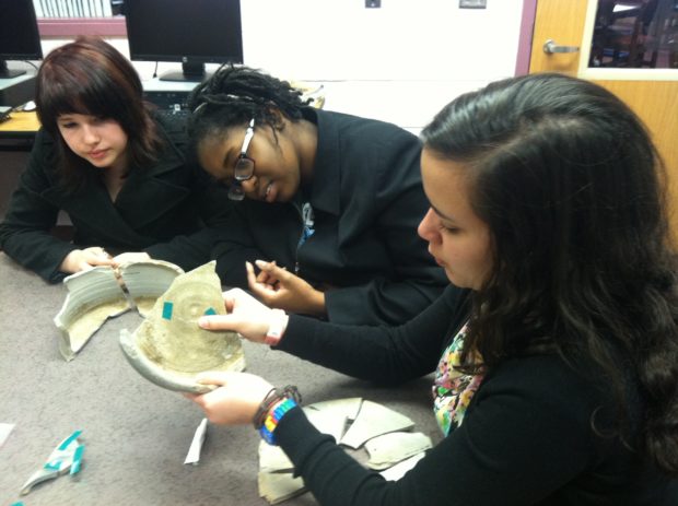 Archaeologists Working with High School Students