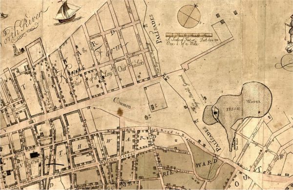 Map of Lower Manhatten from 1755.