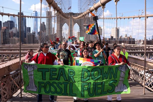 Climate protestors in NYC.