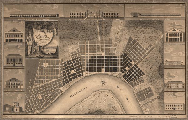 Historical map of the city of New Orleans.